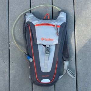 Gray and Orange Hydration Backpack